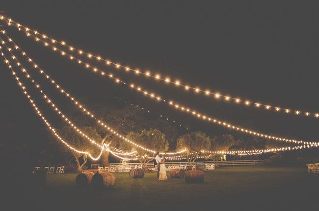 what a beautiful + intimate setting for your reception.....those lights! ♥ ♥