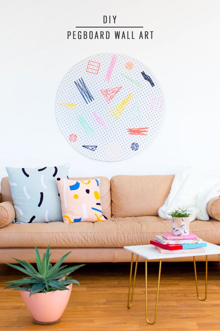 DIY pegboard wall art by top houston lifestyle blogger Ashley Rose of Sugar and ...