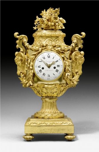 An imposing Louis XVI period ormolu mantel clock by Corniquet à Chaillot. Frenc...