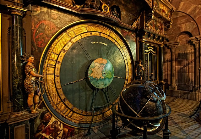 Astronomical Clock This beautiful clock is in a cathedral in Strasbourg, Fr. Inc...