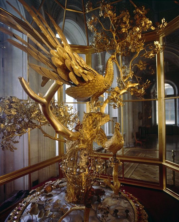 The Peacock Clock, the work of the 18th-century London watchmaker James Cox. On ...