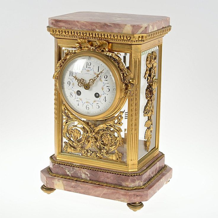 Tiffany & Co. Louis XVI de estilo reloj de la chimenea de bronce