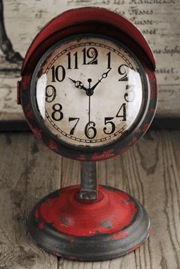 Vintage Table Clock Red
