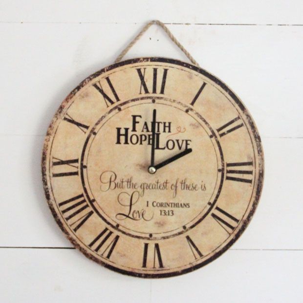 Faith Hope Love Clock