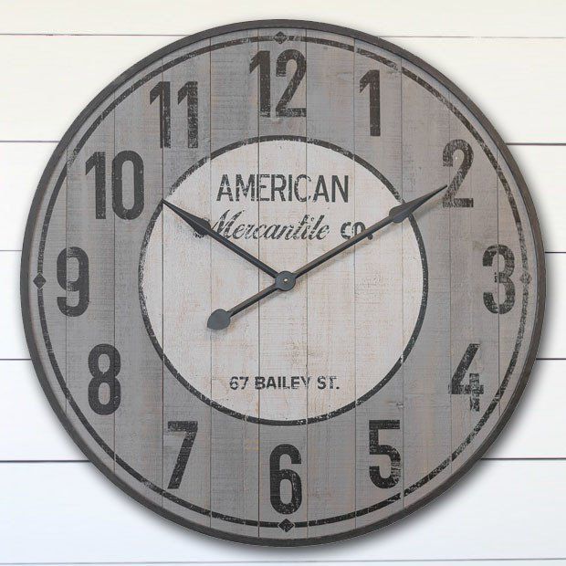 Grayscale Wood Wall Clock