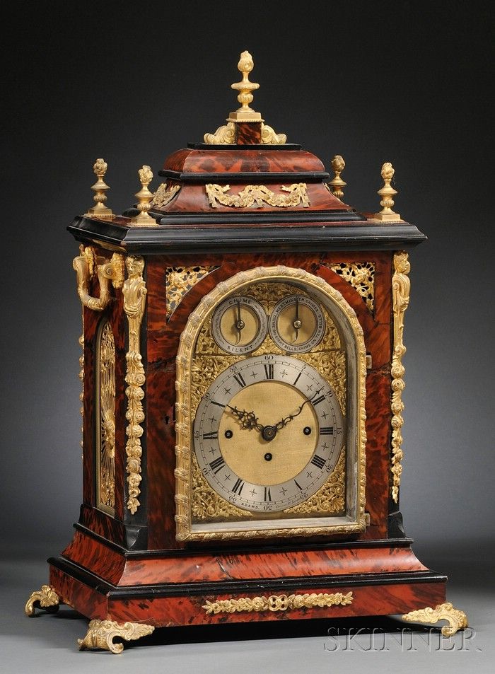 SOLD $7,110 - Victorian Quarter-Chiming Table Clock by Adams, movement attribute...