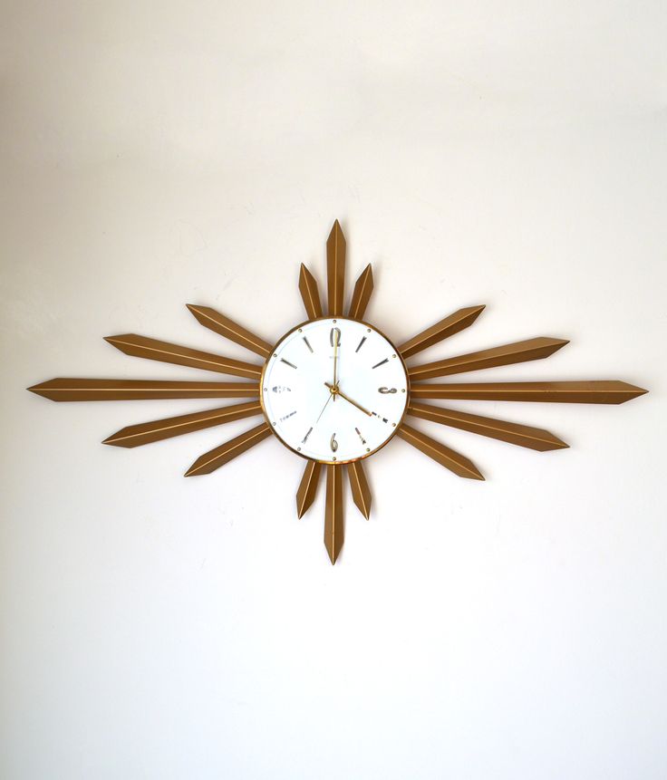 Sunburst Wall Clock from Metamec