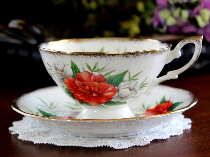 Teacup and Saucer, Royal Standard, Radiance Rose Tea Cup What a honey! Generousl...