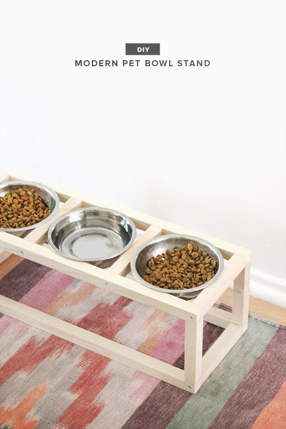 diy modern pet bowl stand  |  almost makes perfect