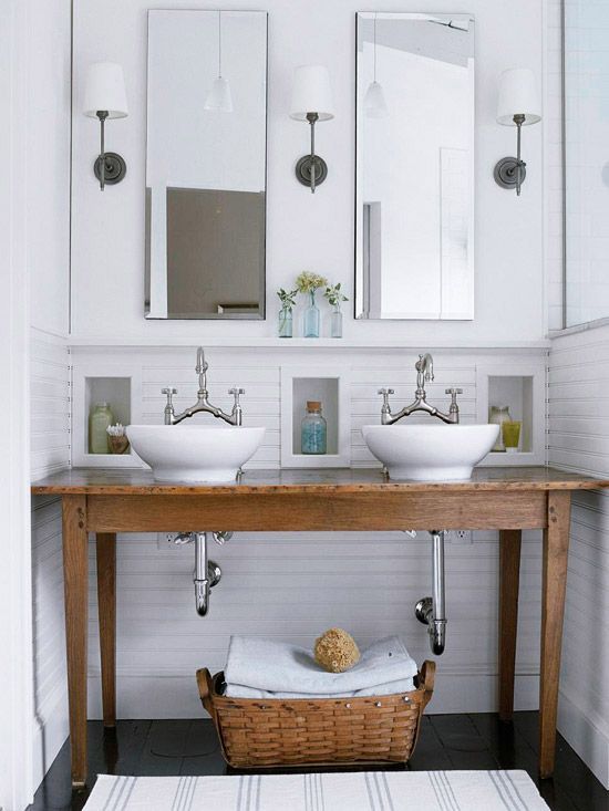 Draw inspiration from these 11 stylish ideas for a DIY bathroom vanity.