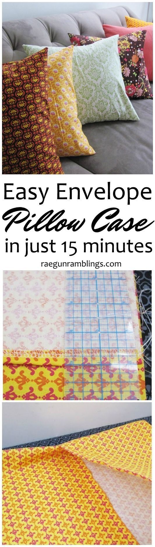 Great DIY sewing tutorial I've already made a few of these envelop pillow ca...