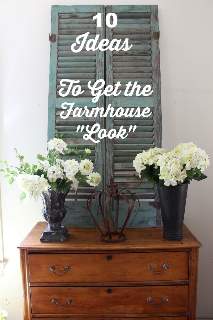How to decorate like the pros to get the farmhouse look. I love the Rustic Farmh...
