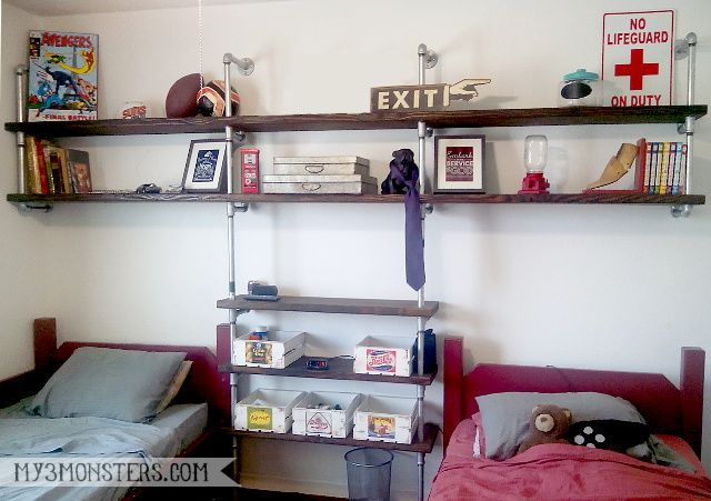Industrial pipe shelving project