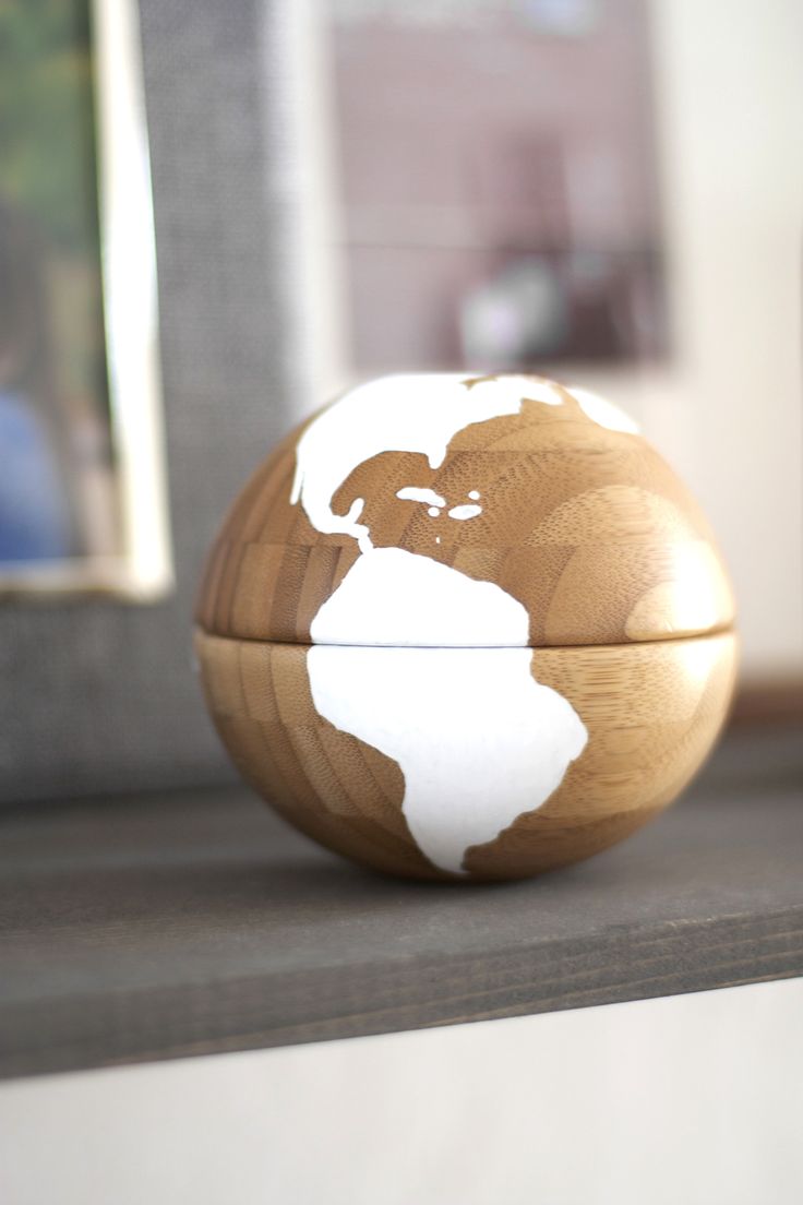 Make this DIY globe with two IKEA bowls!