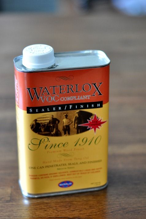 waterlox finish - recommended to help seal wood from water damamge