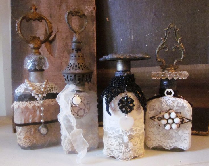 Decorative Bottles : tarnished and tattered: tutorial -Read More –