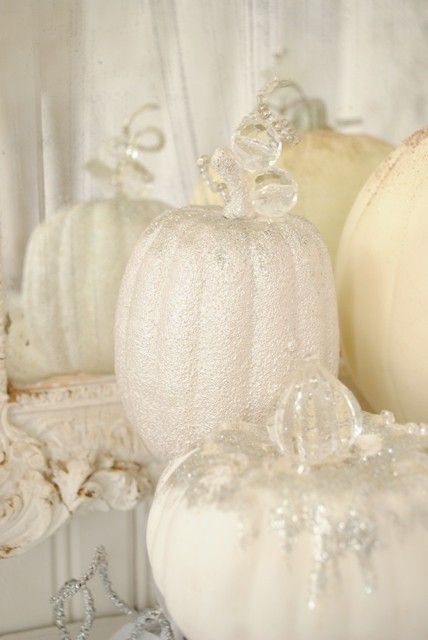 These almost look like crystal pumpkins. Pretty for an October or November weddi...