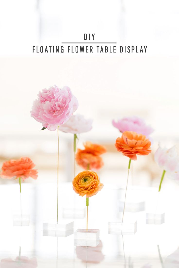DIY floating flower table display by top Houston lifestyle blogger Ashley Rose o...