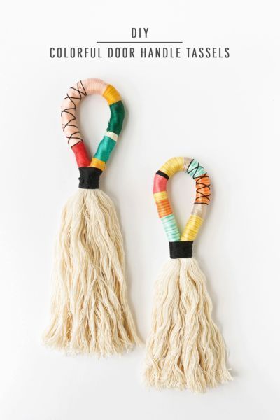 Diy these Colorful Door Handle Tassels for any door in your home! #homedecor #di...
