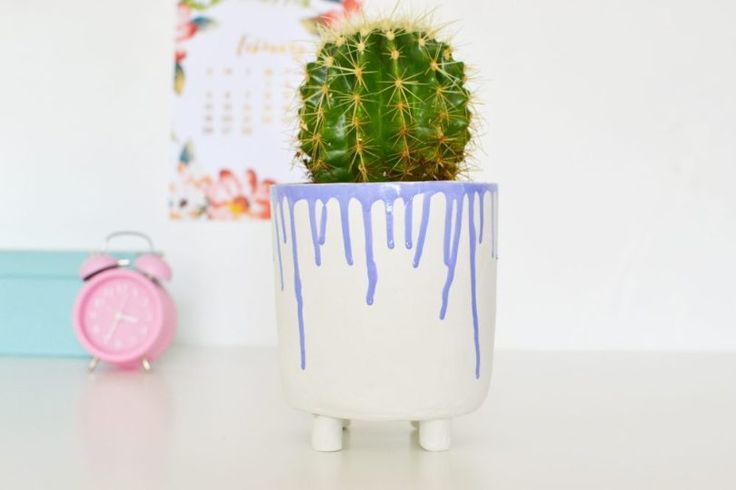 Learn how to create a drippy clay planter from scratch with detailed steps