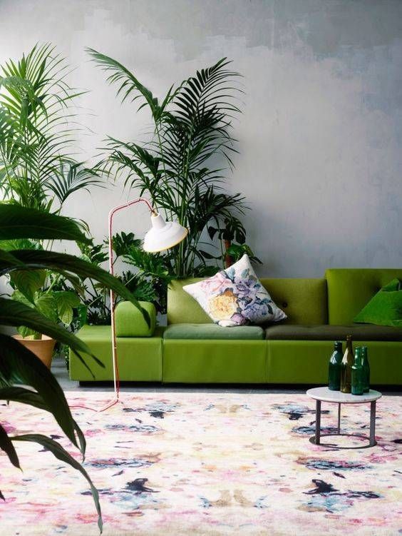 botanically-inspired living room.