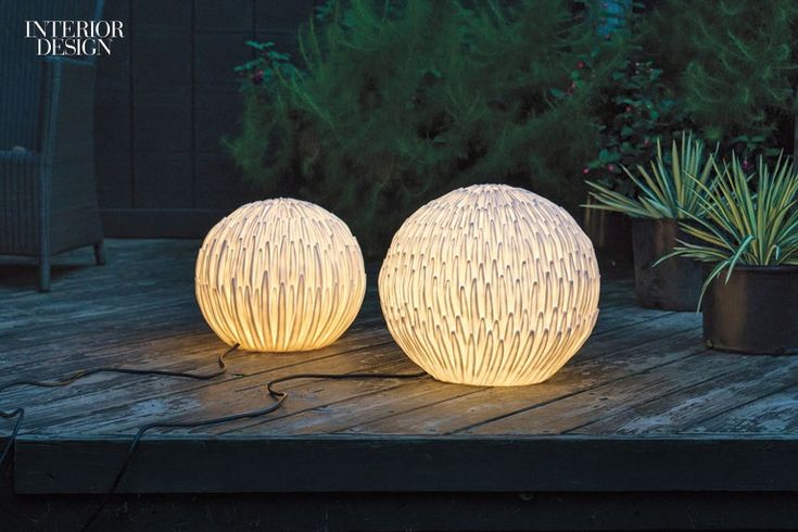 21 Versatile Products for the Outdoors | Protea LED lamps in marble powder, resi...
