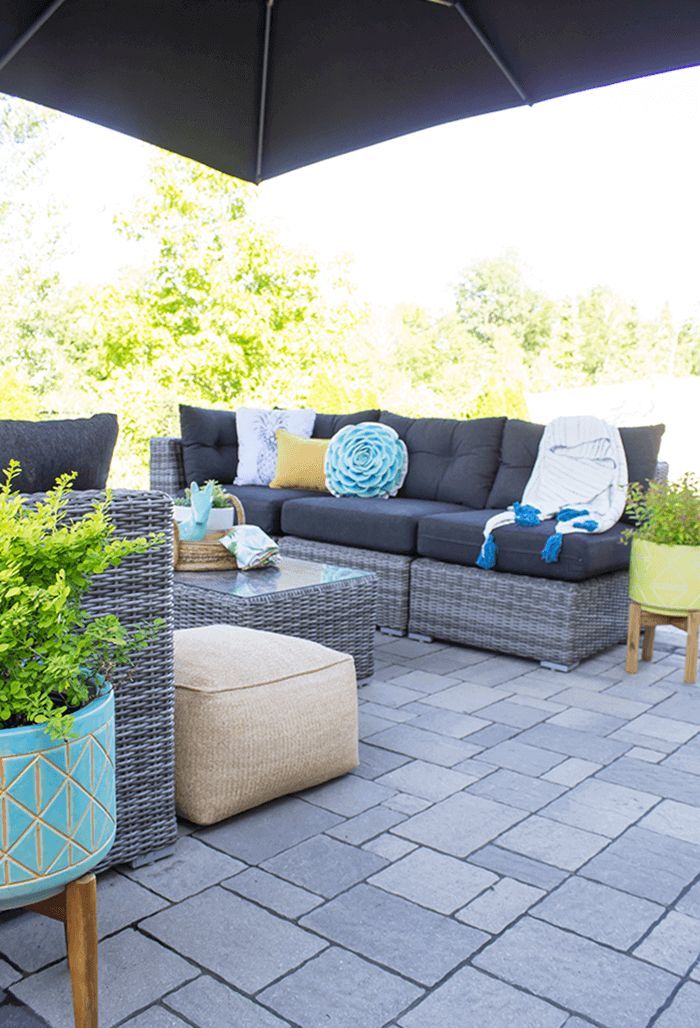 A Colorful Curated Outdoor Patio
