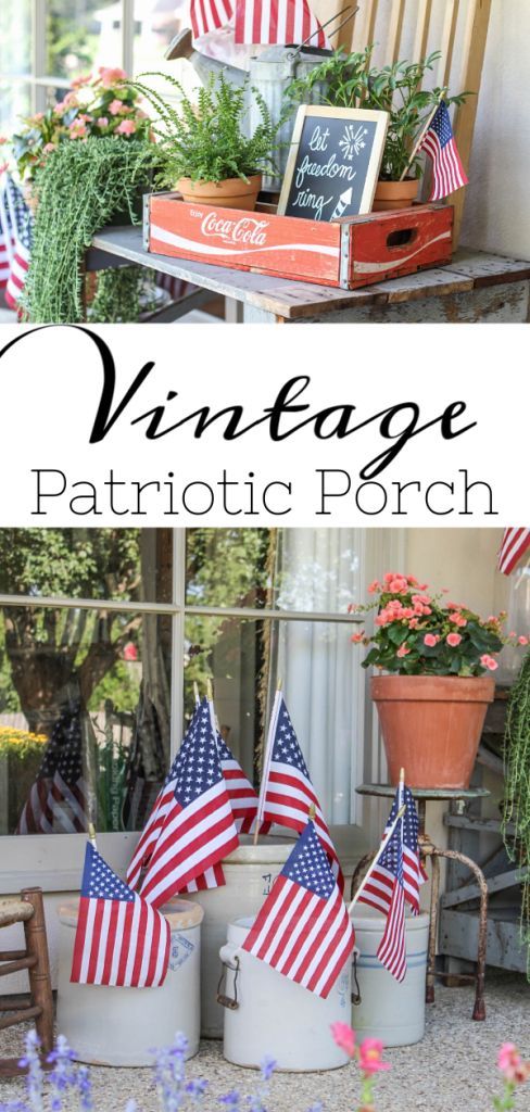 It only takes a few small and inexpensive items to create a vintage patriotic po...