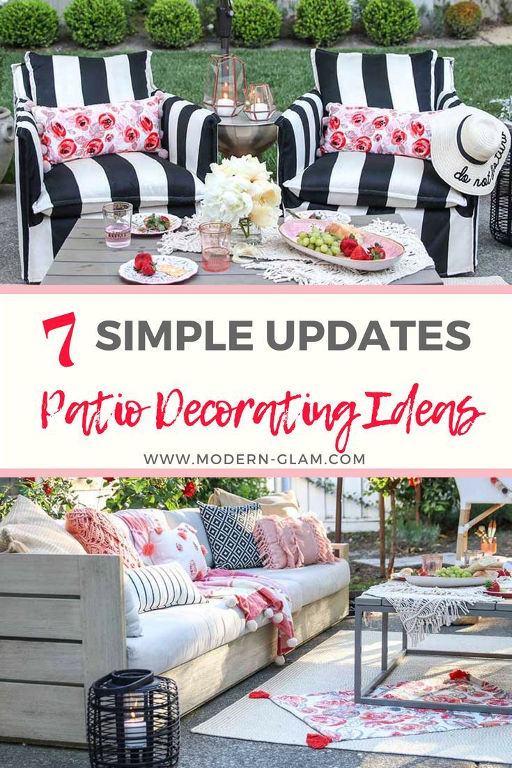 Patio Decorating Ideas. 7 Simple Summer Updates to your Outdoor Decor. Outdoor L...