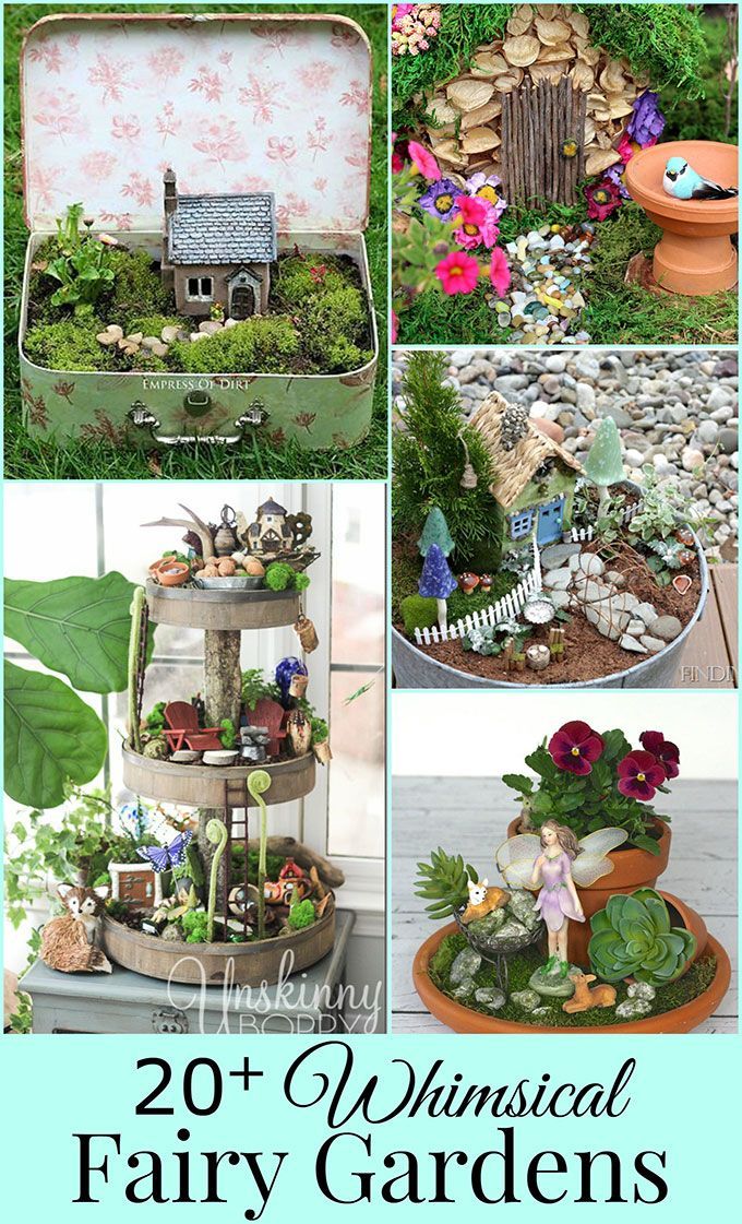 TONS of DIY fairy garden ideas including many unique and easy to make miniature ...