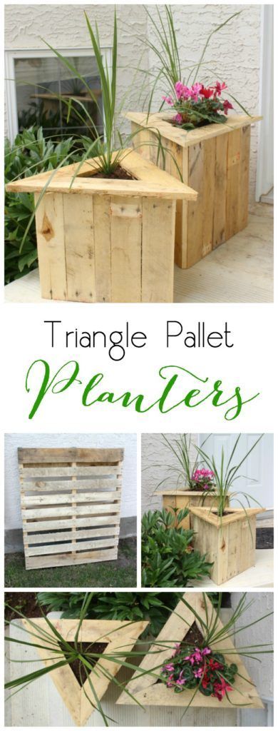 Triangle Pallet Planters - Easy tutorial for turning a pallet into two chick out...