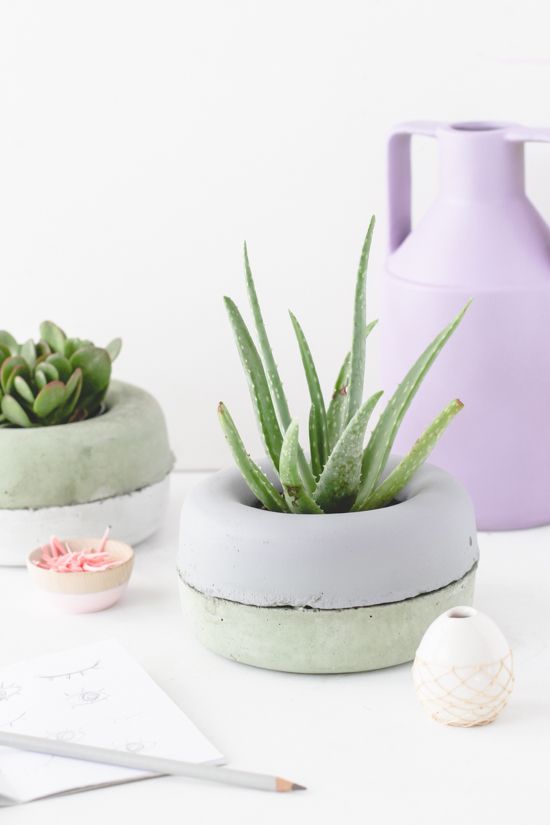 DIY // Modern Concrete Planters in Minutes