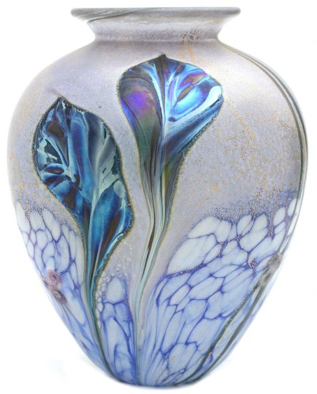 Eden Amphora vase Lapis.  J H Studio Glass