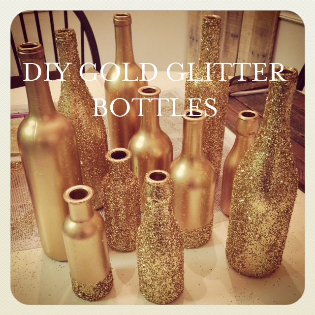 DIY Gold Glitter Bottles tutorial by Liberty Party Rental. Love! blog.libertypar...