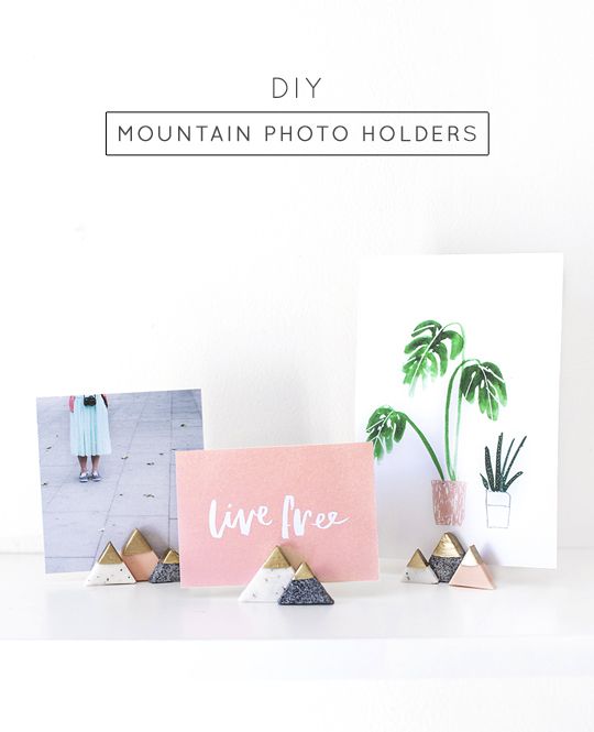 Make these DIY mini mountain photo or card holders as gifts or keep them for you...