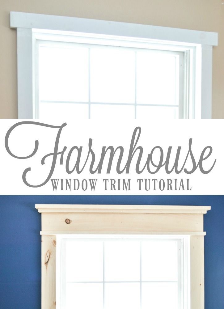 I was surprised that this DIY farmhouse window trim actually seems easy to do! T...