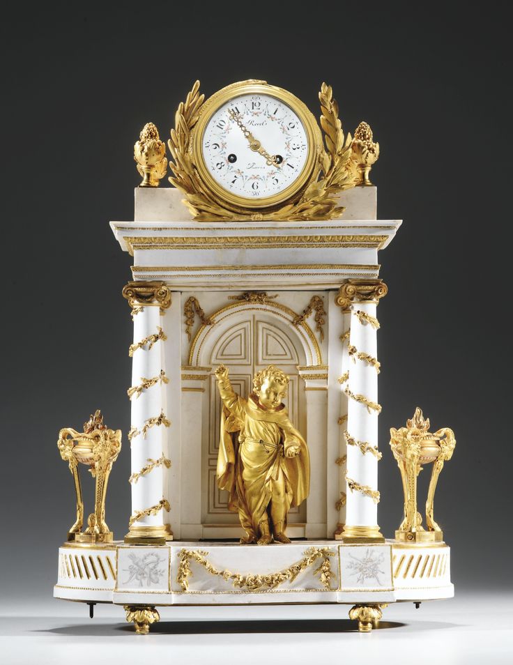 An ormolu-mounted Sèvres hard-paste porcelain clock circa 1780, the movement ci...