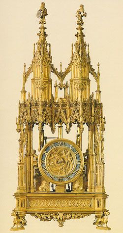 Created for Philip the Good, Duke of Burgundy, circa 1450, this cathedral form c...