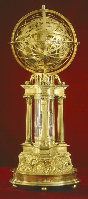 Mechanical globe clock c. 1540, France