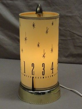Mid-Century Spartus 665 Motion Clock Lamp 1960's Revolving TV Light