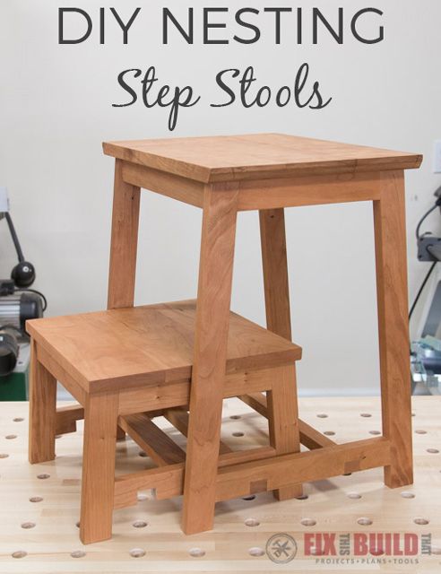 DIY Step Stool with 3-in-1 Nesting Feature