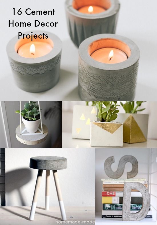16 Cement DIY Home Decor Projects!