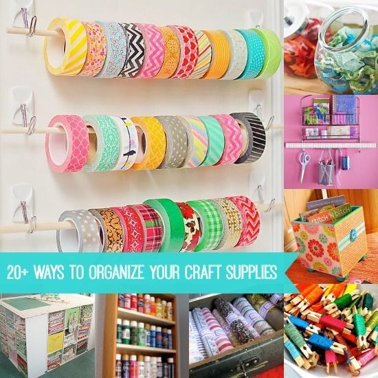 20+ ways to organize your craft supplies and your craft room. This list is a mus...