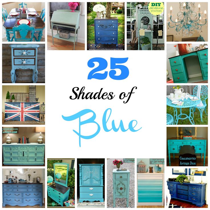 25 Shades of Blue Furniture Makeovers