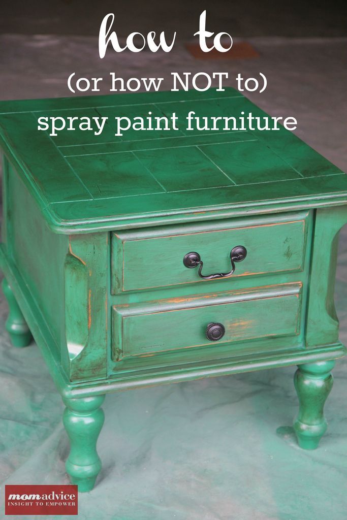 How to Spray Paint Furniture- really good hints!