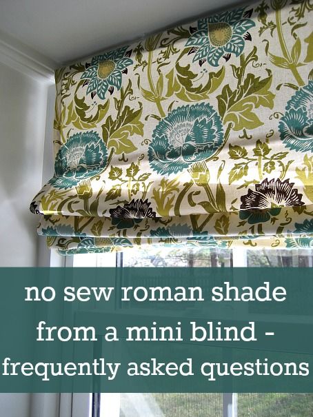 No Sew Roman Shade from Mini Blinds