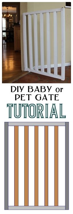 tutorial to make this simple and inexpensive DIY baby or dog gate