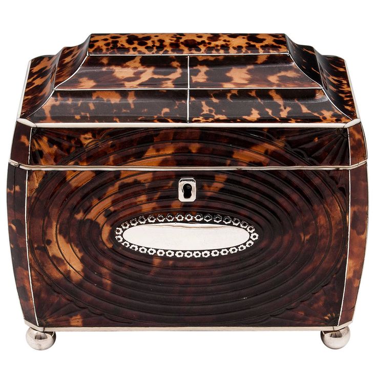 Pressed Tortoiseshell Tea Caddy | From a unique collection of antique and modern...
