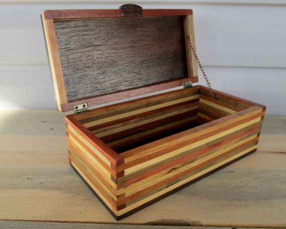 Wood Box Desk Organizer Wood Box Keepsake Box Wood by TanteandOom