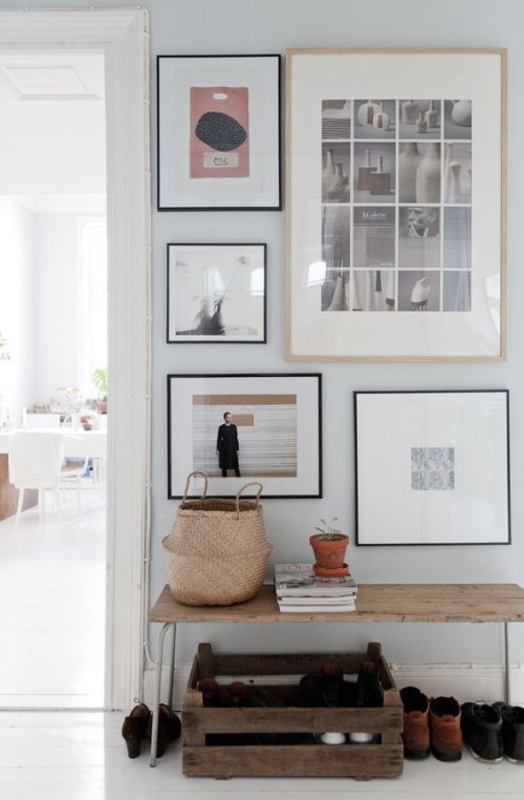 Simple gallery wall for entry way
